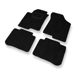 Alfombrillas de velour para Kia Cerato I (2003-2008) - alfombras para coche - negro - DGS Autodywan