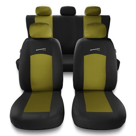 Fundas universales para asientos de coche para Nissan Almera I, II (1995-2006) - Auto-Dekor - Sport Line - amarillo