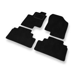 Alfombrillas de velour para Hyundai ix20 (2010-2015) - alfombras para coche - negro - DGS Autodywan