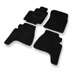 Alfombrillas de velour para Daewoo Musso (1995-2005) - alfombras para coche - negro - DGS Autodywan