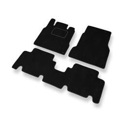 Alfombrillas de velour para Mercedes-Benz Classe A W168 (versión larga) (1997-2004) - alfombras para coche - negro - DGS Autodywan