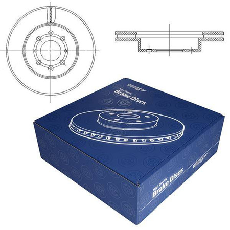 2x Discos de freno para Honda Civic VI Coupé, Hatchback, Familiar, Liftback, Berlina (1994-2001) - ventilado - 262mm - Tomex - TX 70-68 (eje delantero)