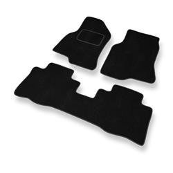 Alfombrillas de velour para Chevrolet Captiva I (2006-2011) - alfombras para coche - negro - DGS Autodywan