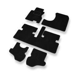 Alfombrillas de velour para Honda Stream I (2001-2006) - alfombras para coche - negro - DGS Autodywan