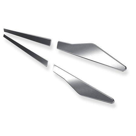Protectores laterales para Mitsubishi Outlander II CWoW SUV (5 puertas) - (2006-2012) - Croni - V - plateado (mate)