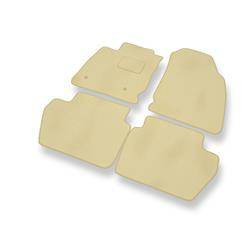 Alfombrillas de velour para Ford EcoSport (2018-....) - alfombras para coche - beige - DGS Autodywan