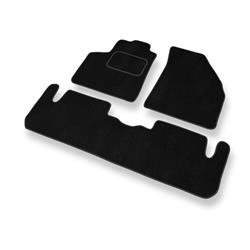 Alfombrillas de velour para Chevrolet Rezzo (2004-2008) - alfombras para coche - negro - DGS Autodywan