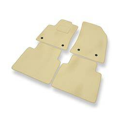 Alfombrillas de velour para Citroen C3 Aircross (2017-....) - alfombras para coche - beige - DGS Autodywan