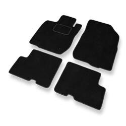 Alfombrillas de velour para Dacia Logan I, II (2004-2020) - alfombras para coche - negro - DGS Autodywan