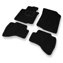 Alfombrillas de velour para Peugeot 107 I (2005-2013) - alfombras para coche - negro - DGS Autodywan