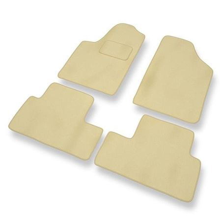 Alfombrillas de velour para Citroen Berlingo I (1996-2007) - alfombras para coche - beige - DGS Autodywan