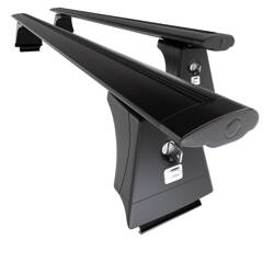 Portaequipajes (baca) de techo para Volvo XC60 SUV (2008-2017) - baca negra para coche - barras para techo de coche - Amos - β-109 - Dynamic - railing integrado