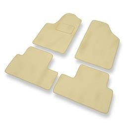 Alfombrillas de velour para Citroen Berlingo I (1996-2007) - alfombras para coche - beige - DGS Autodywan