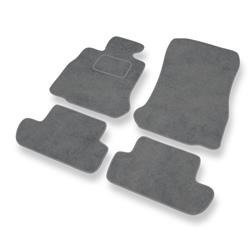 Alfombrillas de velour para BMW 6 M6 F13 (2012-2018) - alfombras para coche - gris - DGS Autodywan