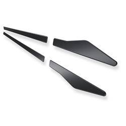 Protectores laterales para Ford Fiesta VII Hatchback (5 puertas) - (2017-....) - Croni - V - negro (piel de naranja)