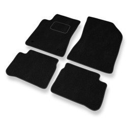 Alfombrillas de velour para Citroen C3 III (2016-....) - alfombras para coche - negro - DGS Autodywan