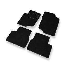 Alfombrillas de velour para Peugeot 207 (2006-2012) - alfombras para coche - negro - DGS Autodywan