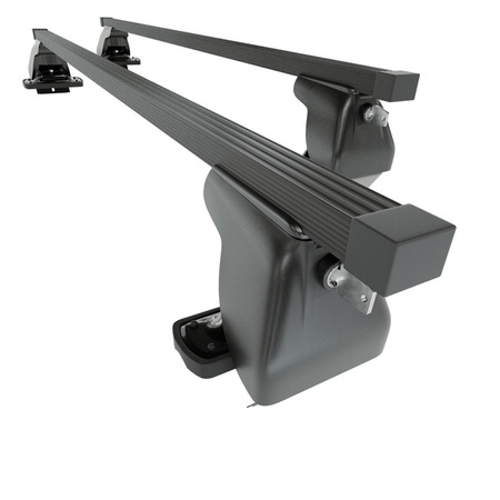 Portaequipajes (baca) de techo para Citroen DS4 Crossback, Hatchback (2016-2018) - baca negra para coche - barras para techo de coche - Amos - D-6 - O - sin puntos de montaje