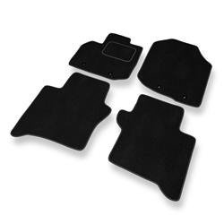 Alfombrillas de velour para Honda City V (2009-2011) - alfombras para coche - negro - DGS Autodywan