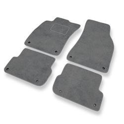Alfombrillas de velour para Audi A6 III C6 (2004-2006) - alfombras para coche - gris - DGS Autodywan