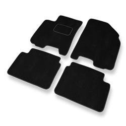 Alfombrillas de velour para Daewoo Kalos (2002-2011) - alfombras para coche - negro - DGS Autodywan