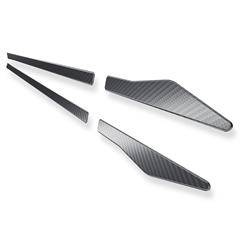 Protectores laterales para Suzuki Splash Hatchback (5 puertas) - (2008-2012) - Croni - V - negro (lámina de carbono)