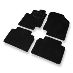 Alfombrillas de velour para Kia Rio III (2011-2016) - alfombras para coche - negro - DGS Autodywan