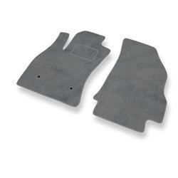 Alfombrillas de velour para Fiat Doblo II (2009-2016) - alfombras para coche - gris - DGS Autodywan