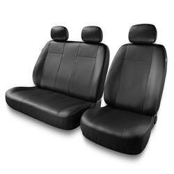 Fundas universales para asientos de coche para Volkswagen Transporter T4, T5, T6 (1989-2019) - Auto-Dekor - Comfort 2+1 - negro