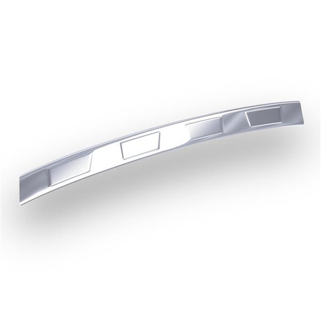 Protector de acero para parachoques trasero para Honda Civic X Berlina (4 puertas) - (2016-2021) - Croni - 4 Trapecio - plateado (satinado)