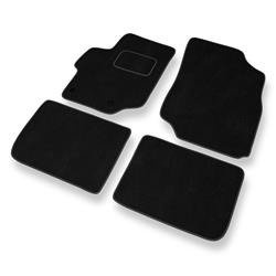 Alfombrillas de velour para Peugeot 301 (2012-2019) - alfombras para coche - negro - DGS Autodywan