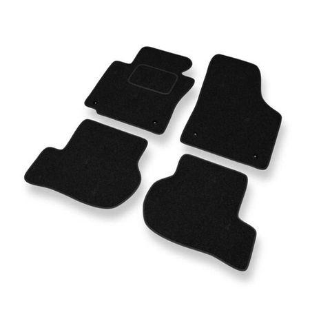 Alfombrillas de fieltro para Volkswagen Golf V, VI (2003-2012) - alfombras para coche - negro - DGS Autodywan