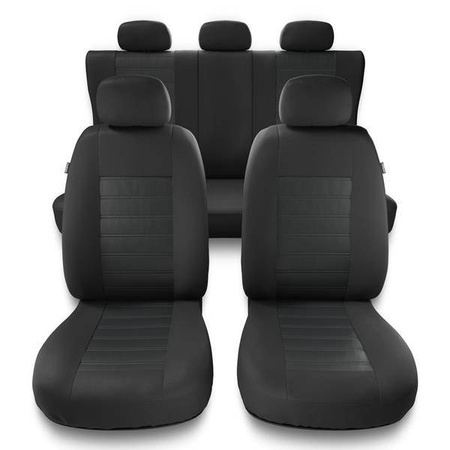 Fundas universales para asientos de coche para BMW 3 E30, E36, E46, E90, F30, G20, G21 (1982-2019) - Auto-Dekor - Modern - MG-2 (gris)