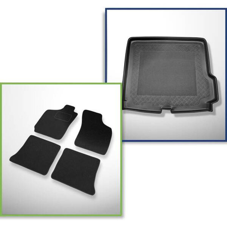 Conjunto: alfombrillas de fieltro + alfombrilla para maletero para Fiat Palio HL (1997-2004) 5 porte - Standard