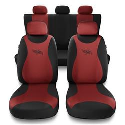 Fundas universales para asientos de coche para Seat Ateca (2016-2019) - Auto-Dekor - Turbo - rojo