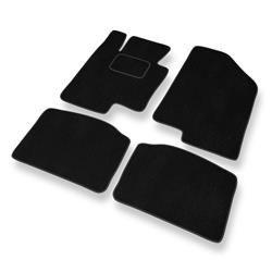 Alfombrillas de velour para Kia Optima III (2011-2014) - alfombras para coche - negro - DGS Autodywan