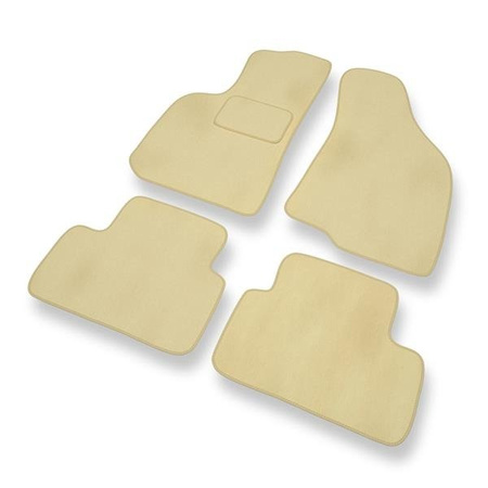 Alfombrillas de velour para Daewoo Lanos (1997-2008) - alfombras para coche - beige - DGS Autodywan