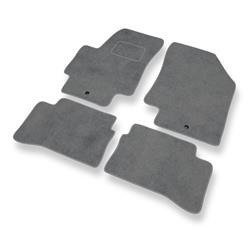 Alfombrillas de velour para Hyundai Accent III (2006-2011) - alfombras para coche - gris - DGS Autodywan