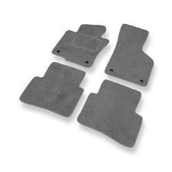 Alfombrillas de velour para Volkswagen Passat B6 (2005-2010) - alfombras para coche - gris - DGS Autodywan