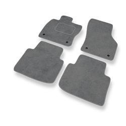 Alfombrillas de velour para Volkswagen Passat B8 (2014-2023) - alfombras para coche - gris - DGS Autodywan