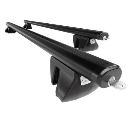 Portaequipajes (baca) de techo para Volvo V50 Familiar (2004-2012) - baca negra para coche - barras para techo de coche - Amos - Alfa - Aero - railing