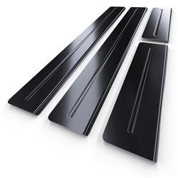 Protectores de acero para umbrales para Volkswagen Jetta VI Berlina (4 puertas) - (2010-2018) - Croni - Long Line - negro (superficie pulida)