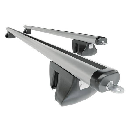 Portaequipajes (baca) de techo para Peugeot Bipper Furgoneta (2008-2016) - baca plata para coche - barras para techo de coche - Amos - Alfa - Aero - railing