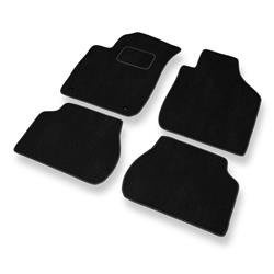 Alfombrillas de velour para Kia Rio I (2000-2005) - alfombras para coche - negro - DGS Autodywan