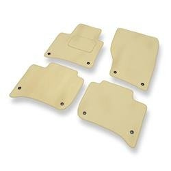 Alfombrillas de velour para Volkswagen Touareg II (2010-2018) - alfombras para coche - beige - DGS Autodywan