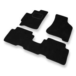 Alfombrillas de velour para Kia Carens II (2002-2006) - alfombras para coche - negro - DGS Autodywan