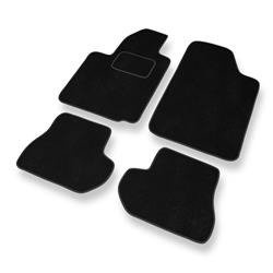 Alfombrillas de velour para Citroen C2 (2003-2010) - alfombras para coche - negro - DGS Autodywan