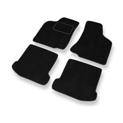 Alfombrillas de velour para Volkswagen Polo III (1994-2001) - alfombras para coche - negro - DGS Autodywan