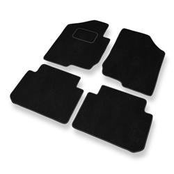 Alfombrillas de velour para Kia Carens III (2006-2012) - alfombras para coche - negro - DGS Autodywan