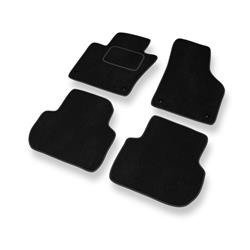 Alfombrillas de velour para Volkswagen Jetta VI (2011-2018) - alfombras para coche - negro - DGS Autodywan